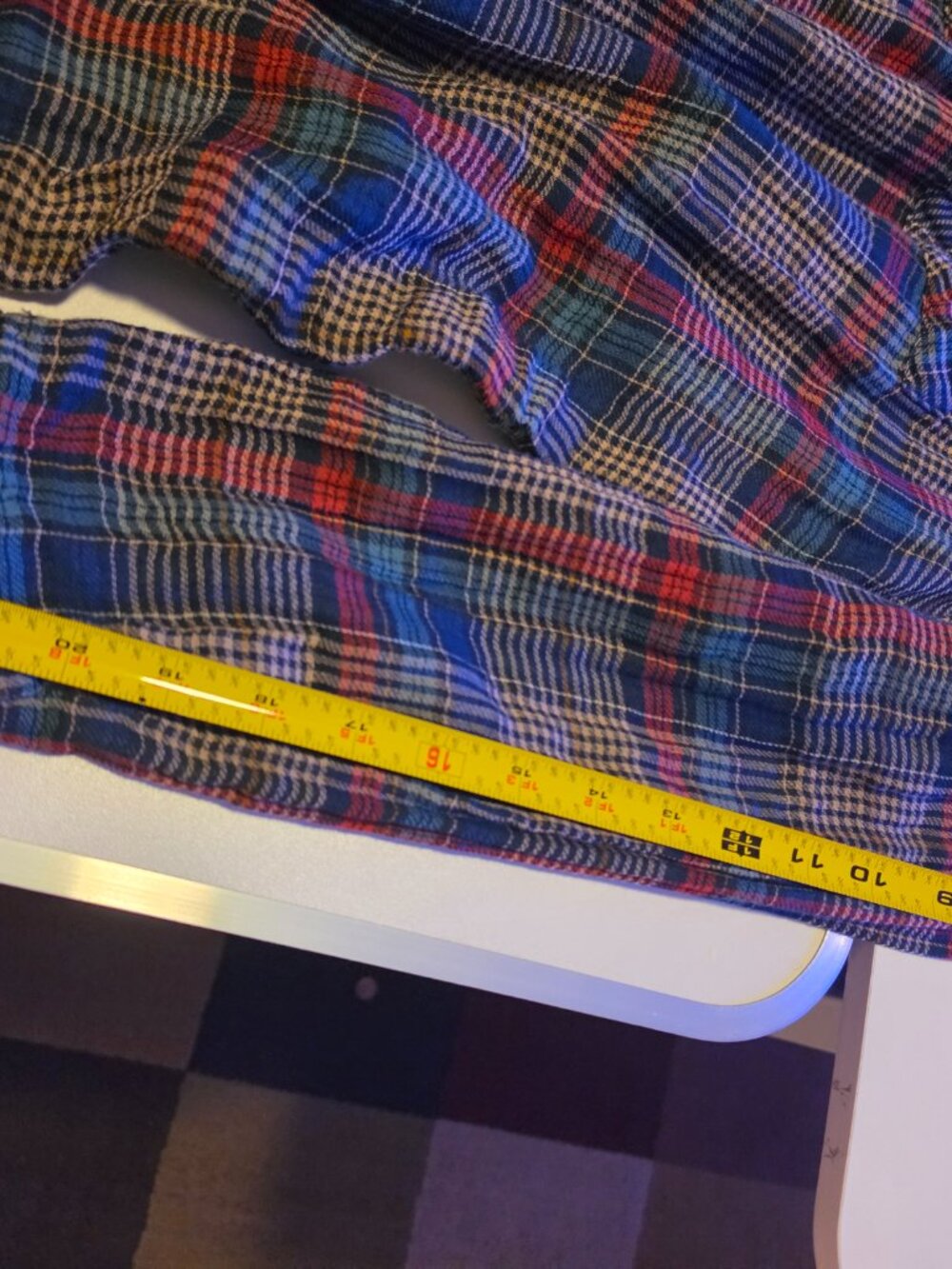 Natural Life Cooper Shirt Navy Red Plaid Cotton Dress Sz XL - Picture 9 of 14